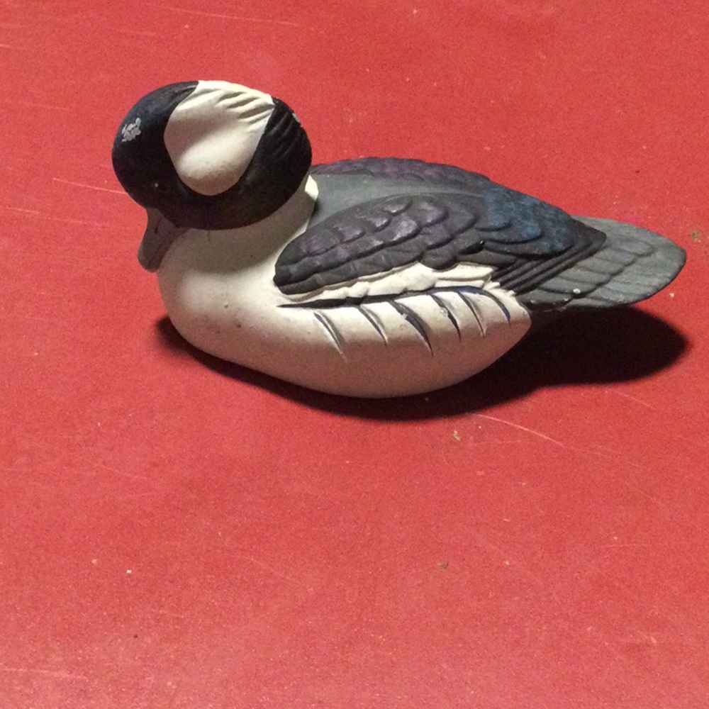 Avon Black and White Decorative Bufflehead Duck Figurine